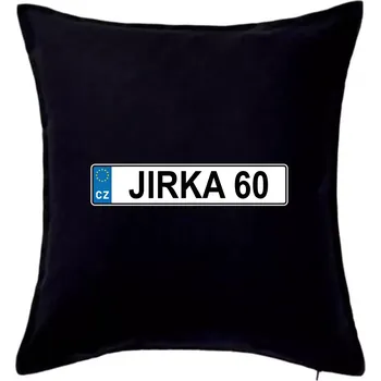 Polštář SPZ Jirka 60 - Polštář 50x50 - 50x50 - Pouze potah ( Černá )