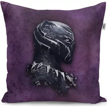 Polštář Sablio Polštář BLACK PANTHER z profilu Fialový mlhavý - 60x60 cm