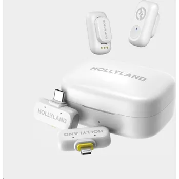 Mikrofon Hollyland LARK A1 Combo Ivory White, with USB-C RX + Lightning RX + Charging Case