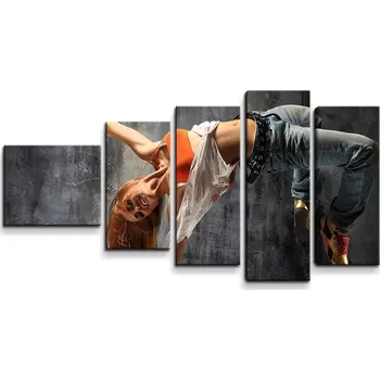 Obraz Sablio Obraz - 5-dílný Tanečnice - 100x60 cm