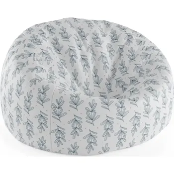 Sedací pytel Sablio Sedací vak Cocoon Modré lístky - 115 x 75 x 45 cm