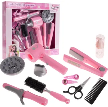 Dětská kuchyňka Dětská sada kadeřnických nástrojů s interaktivním fénem