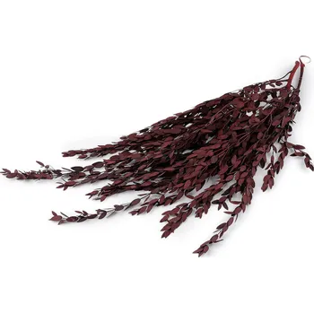 umělá květina Stabilizovaný olivovník svazek, střední, 4 bordó