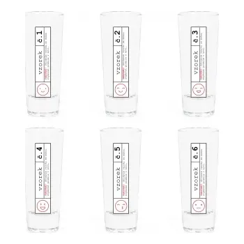 Sklenice Albi Evoluční vývoj večera sada panáků 6 x 35 ml