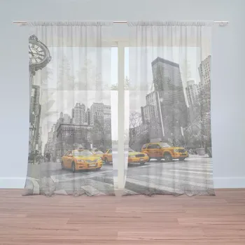 Záclona Sablio Záclony Žluté taxiky: 2ks 150x250cm