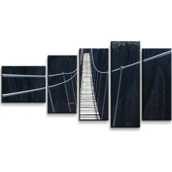 Obraz Sablio Obraz - 5-dílný Visutý most - 100x60 cm