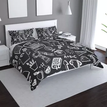 Povlečení Sablio Povlečení Černobílá škola - 140x220 / 90x70