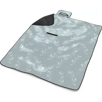 deka Sablio Plážová deka Bílé lístky: 200x140 cm