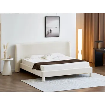 Postel Čalouněná manželská postel 180x200 JANINE - krémová