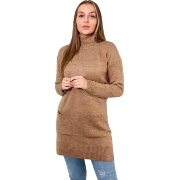 Dámský svetr Kesi dámský svetr bez vzoru, rovný střih, délka ke kolenům, univerzální velikost