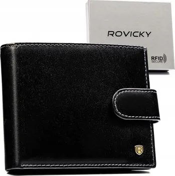 Peněženka Pánská peněženka Rovicky z pravé kůže N01L-RVT černá