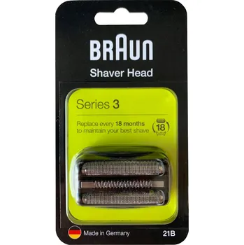 Holicí strojek Braun Series 3 21B Náhradní holicí hlava pro elektrický holicí strojek, černá, originální