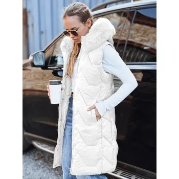 Dámská vesta Dámská prošívaná vesta, bílá