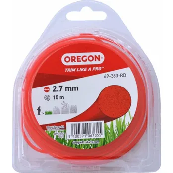 Struna do sekačky Žací struna červená kulatá Oregon 2,7 mm x 15 m