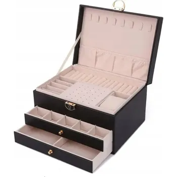 Šperkovnice Kufřík Šperkovnice na bižuterii KRABIČKA S KLEČÍČKEM