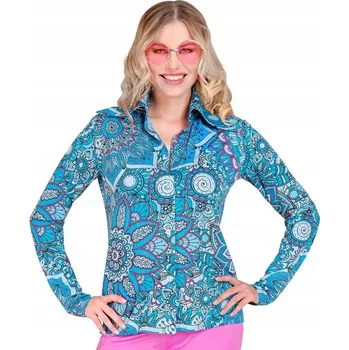 Dámská košile Dámská košile modrá mandala 60. léta 70. léta XXL