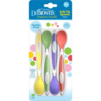 dětská jídelní sada Silikonové příbory pro děti Dr Brown's