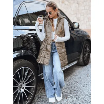 Dámská vesta Dámská prošívaná vesta s kapucí Dstreet TY5257 Barva: Žlutá, Velikost: S