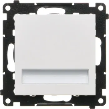 vypínač LED osvětlení, 230 V / 1,1 W, barva světla studená bílá, Simon 55 TOS5K.01/111, bílá