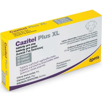 Antiparazitikum pro psa CAZITEL Plus XL tablety s příchutí vepřového masa pro psy 20 tablet