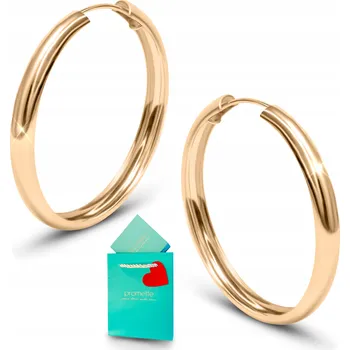 Náušnice Pozlacené stříbrné kruhové Náušnice velké, široké, pozlacené, stříbro 925