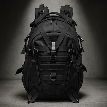 Městský batoh SUPERATOR Taktický batoh 35 l – voděodolný MOLLE/PALS, EDC & turistika, polstrovaná záda, hrudní + bederní pás (49×30×21 cm) Barva: Černá | skladem v ČR | rychlé odeslání | ergonomické popruhy | nová verze 2025 |