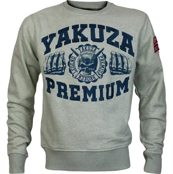 Pánská mikina Pánská mikina Yakuza Premium 3820 light olive melange Velikost: 3XL