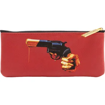 Kosmetická taška Taštička TOILETPAPER REVOLVER Seletti 21 x 9 cm červená