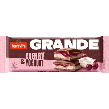Čokoláda Mléčná čokoláda Cherry & Yoghurt Terravita 235g