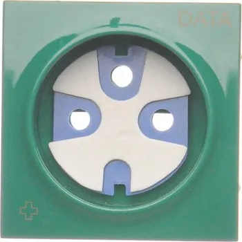 vypínač Kryt zásuvky DATA, Simon 54 DGD1P/AB33, zelená antibakteriální