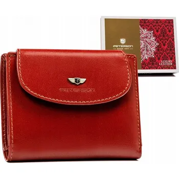 Peněženka Peterson peněženka z pravé kůže hnědá - dámská