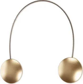 SADA 2KS DEKORAČNÍ SPONA NA ZÁVĚS GOLD S MAGNETEM 4 X 13 CM ZLATÁ