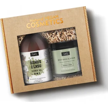 Sprchový gel LaQ Dzikus z Lasu sada kosmetiky sprchový gel + cukrový peeling