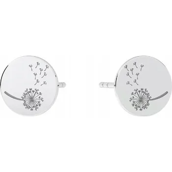 Náušnice Pampelišky stříbrné oxidované náušnice puzety 8mm