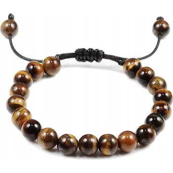 Náramek KRÁSNÝ NÁRAMEK, PŘÍRODNÍ KÁMEN - TYGŘÍ OKO 8MM, OBVOD 16-26 CM