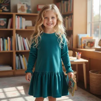 Dámské šaty Šaty velur bombka 104 smaragdová