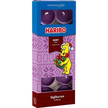 Svíčka Parafínové čajové svíčky Berry Mix Haribo 10 ks
