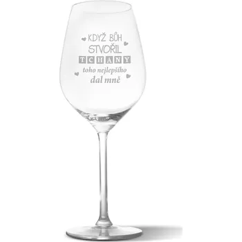 Víno Sablio Sklenička na víno Když Bůh stvořil tchány: 49 cl