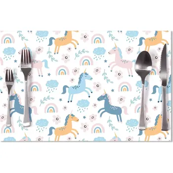 prostírání Sablio Prostírání Duhoví jednorožci: 40x30cm
