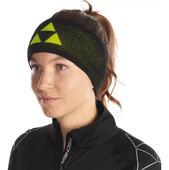 Sportovní čelenka Čelenka Fischer LOGO TRIANGLE UNI černá/žlutá