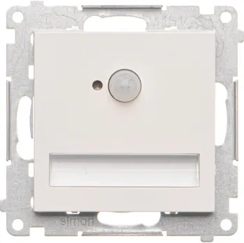 vypínač LED osvětlení s pohybovým sensorem, 230 V / 1,23 W, barva světla teplá bílá, Simon 55 TOSC3K.01/111, bílá