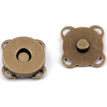 Magnetické zapínání k přišití Ø14 mm, malé, 3 staromosaz