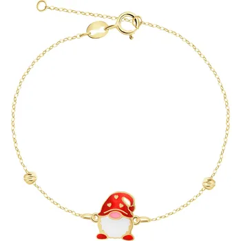 Náramek Zlatý náramek se smaltem - skřítek - AP543-9506