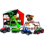 Bburago Farmland Koňské stáje s traktorem