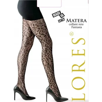 Dámské spodní prádlo LORES květinové kabaretky Punčocháče MATERA 3/4