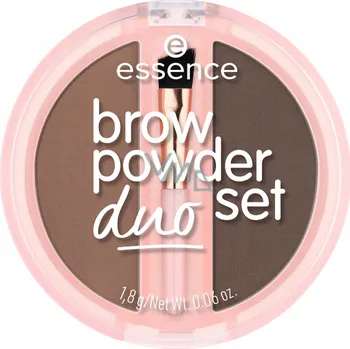 Tužka na obočí ESSENCE Brow Powder Duo Set pudrová sada na obočí 02 Medium 1,8ml