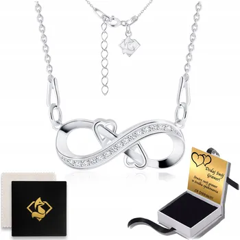 Náhrdelník STŘÍBRNÝ NÁHRDELNÍK NEKONEČNO dámský ŘETÍZEK SVÁTEK MATEK PRO MAMINKU 925