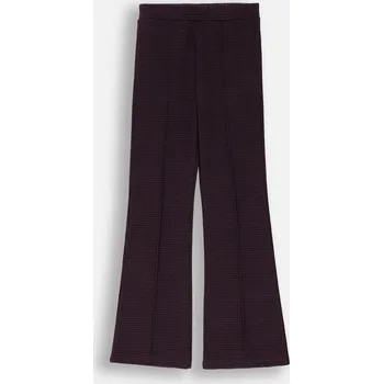 Dámské legíny Legíny pro dívky fialové kostkované zvonové kalhoty vel. 140 Coccodrillo Z