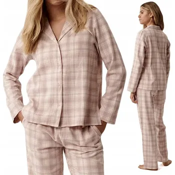 Dámské pyžamo Dámské pyžamo na knoflíky 100% Bavlna Dámská souprava ATLANTIC NLP-505 - M