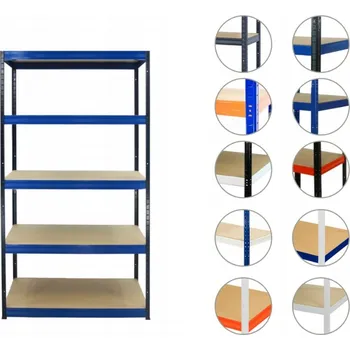 Dílenský regál Kovový regál skladový garážový HELIOS HBN 180x100x40 5x350kg